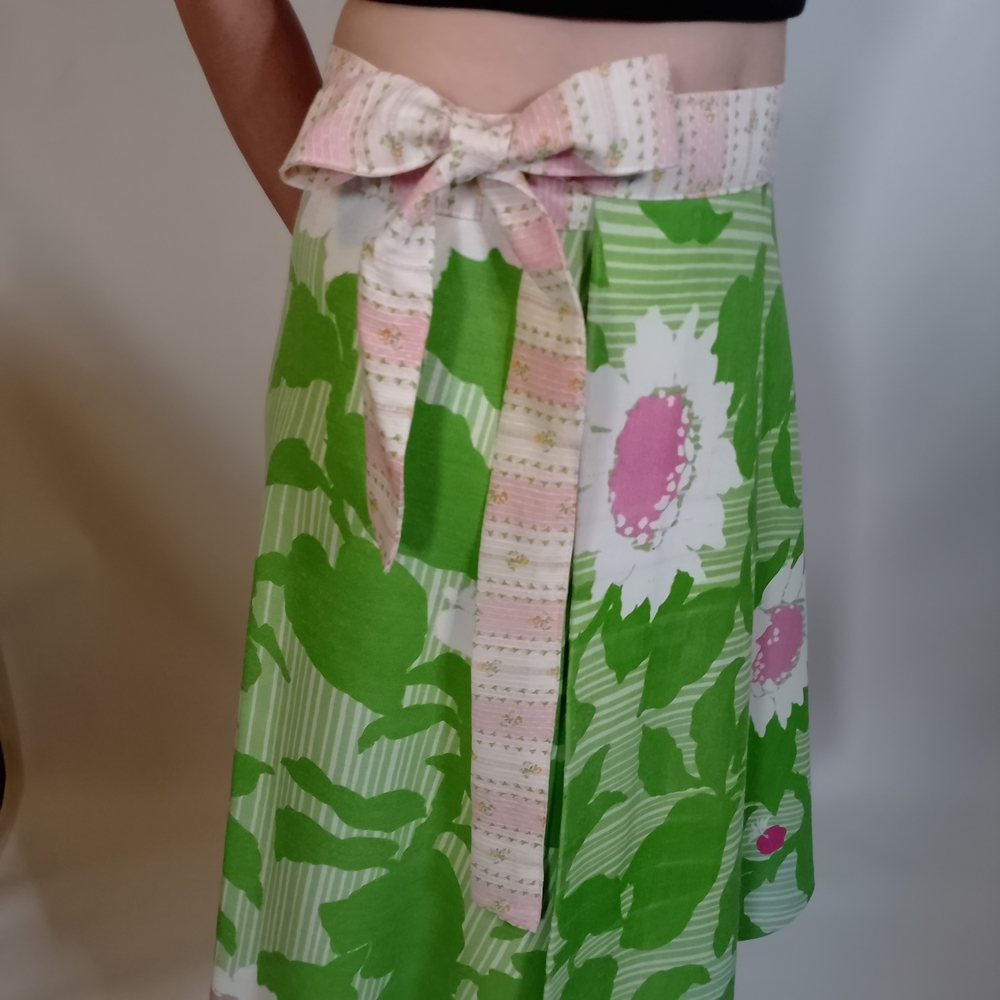 Floral Green and Pink Women's Skirt